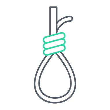 İp simgesi. El ele tutuşmanın kroşe vektör çizimi. izole edilmiş sınır biçimi