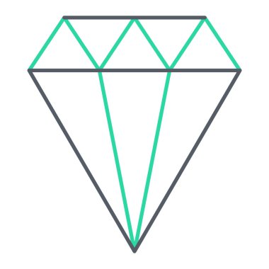 Elmas simgesi vektör illüstrasyonu