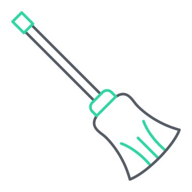 Süpürge ikonu. özet vektör illüstrasyonu.