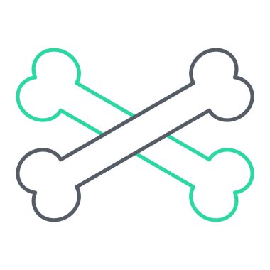 Kemik ikonu. vektör illüstrasyonu