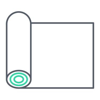 Havlu simgesi. ağ için mat vektörü ve düzenlenebilir çizgi simgelerinin özet çizimi