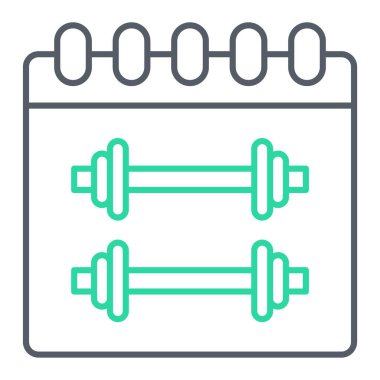 Beden eğitimi takviminin vektör çizimi