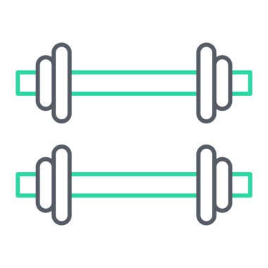 Halter ikonu. Spor malzemeleri ve fitness teması. Yalnız tasarım. vektör illüstrasyonu