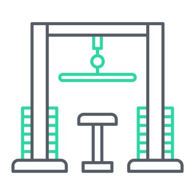 İnşaat vinci simgesi. Web için depo oluşturma vektör çizgisi simgelerinin ana hatları