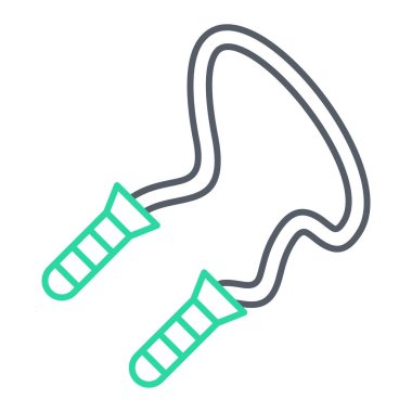 İp çizgisi simgesi atlanıyor, vektör illüstrasyonu