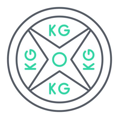 Dambıl simgesinin vektör illüstrasyonu