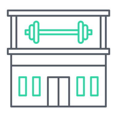 spor salonu simge vektör çizim