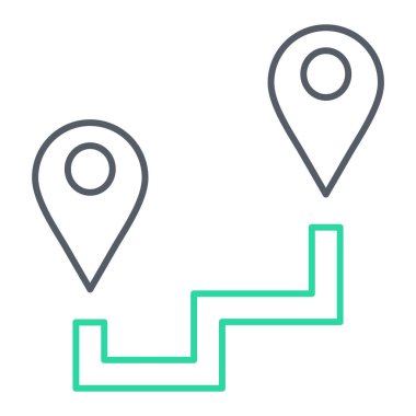 konum simgesi, vektör çizimi