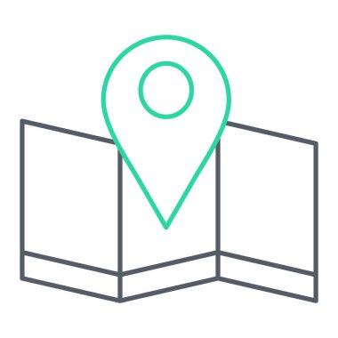 Harita iğne simgesi. konum belirleyici sembol. GPS navigasyon. düz dizayn.