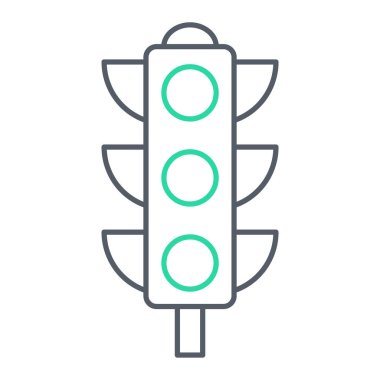 Trafik ışığı simgesi, vektör illüstrasyonu