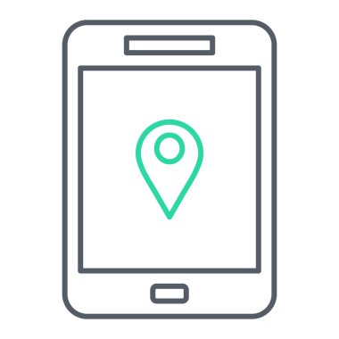 gps konum simgesi, vektör illüstrasyonu