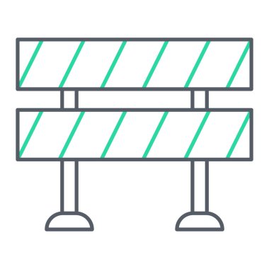 bariyer simgesi. Web için yol vektör simgelerinin özet çizimi