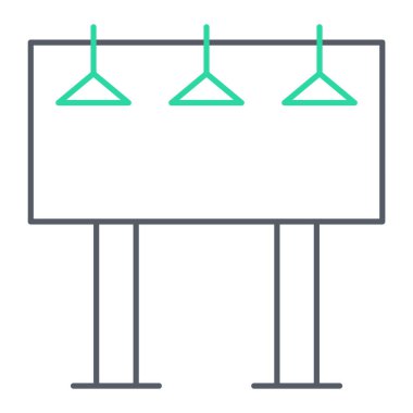 Boş ilan panosu tabelası. vektör illüstrasyonu