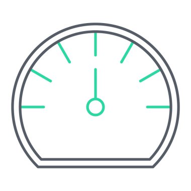 Hız göstergesinin tek izole edilmiş simgesinin vektör illüstrasyonu