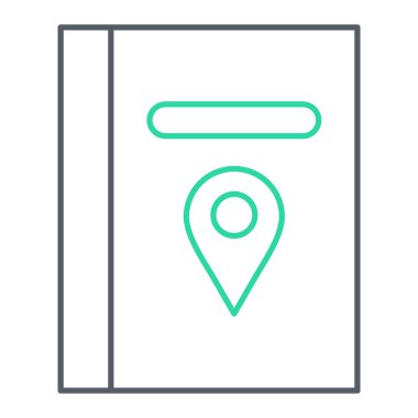 Harita simgesi, vektör illüstrasyonu