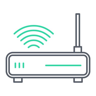 router simgesi vektör illüstrasyonu