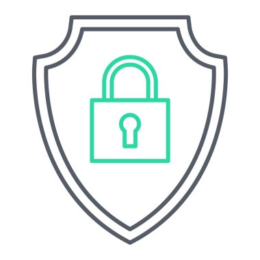 kalkan ikon vektör illüstrasyonu