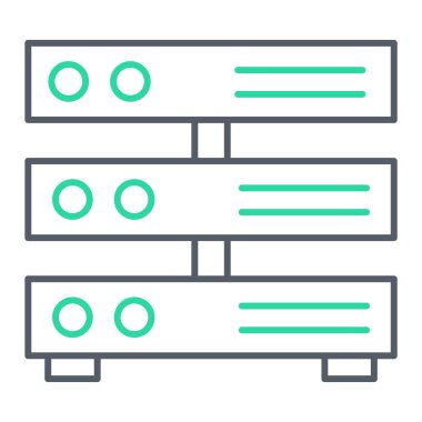 veritabanı. Web simgesi basit illüstrasyon