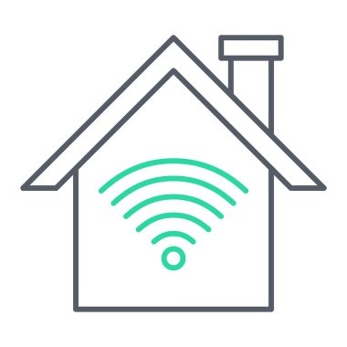 Ana Sayfa Wifi Icon Vektör Çizimi