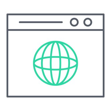 tarayıcı pencere simgesi vektör illüstrasyonu