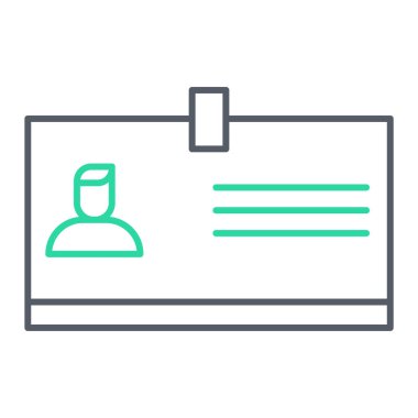 ID kart simgesi vektör illüstrasyonu