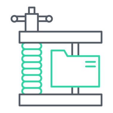 Robot kol ikonu. Robot vektör çizgisi tasarımının ana hatları.