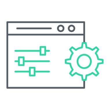 tarayıcı simgesi vektör illüstrasyonu