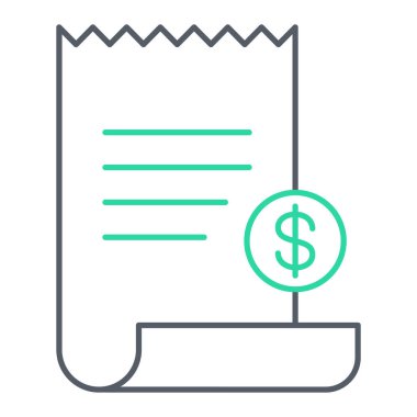 Fatura. Web simgesi basit illüstrasyon