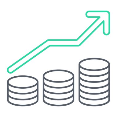 İş ve finans simgesinin vektör illüstrasyonu
