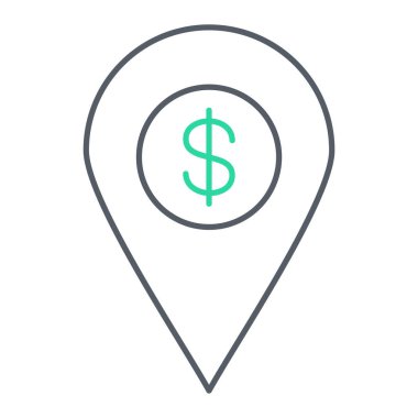 harita pin ikonu vektör illüstrasyonu