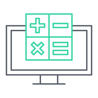 hesap makinesi simgesi vektör illüstrasyonu