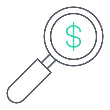 Arama simgesi vektör illüstrasyonu