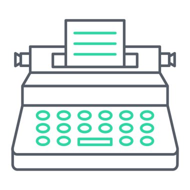 Daktilo simgesi vektör illüstrasyon tasarımı