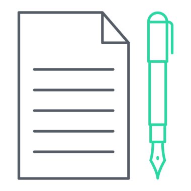 Belge. Web simgesi basit illüstrasyon