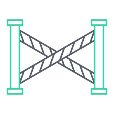 bariyer simgesi. Web için inşaat vektörü sembolünün özet çizimi