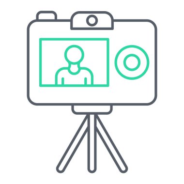 Dijital kamera simgesinin vektör illüstrasyonu