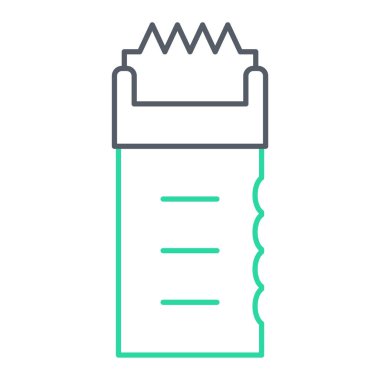 Modern b 'nin vektör illüstrasyonunda simge çizgisi eksik. Otel için uygun, kumaş, havlu, yatak vs..