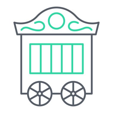 Sirk arabası ikonu vektör illüstrasyonu