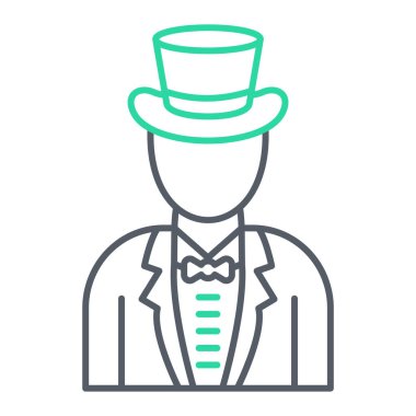 Şapka takan bir adamın vektör çizimi