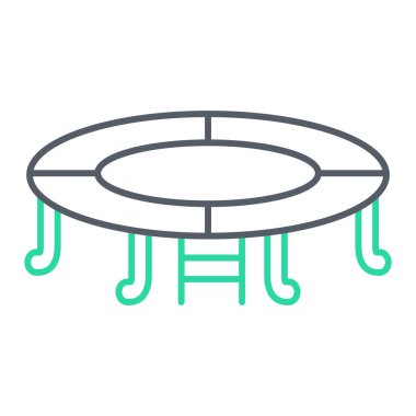 Trambolin simgesinin vektör illüstrasyonu