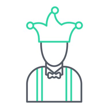 Bir kral simgesinin vektör illüstrasyonu