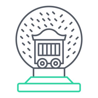 Tek bir izole nesne simgesinin vektör illüstrasyonu. Arka planda gölgesi olan düzenlenebilir vuruş.