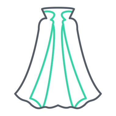 Bir elbisenin vektör illüstrasyonu