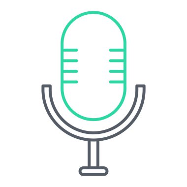 Mikrofon. Web simgesi basit tasarım