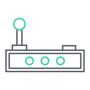 router satır simgesi, ana hatlı vektör illüstrasyonu