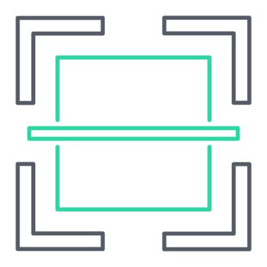 Çıkış satırı simgesi, ana hatlı vektör illüstrasyonu