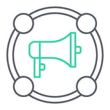 Megafon ikonu vektör illüstrasyonu