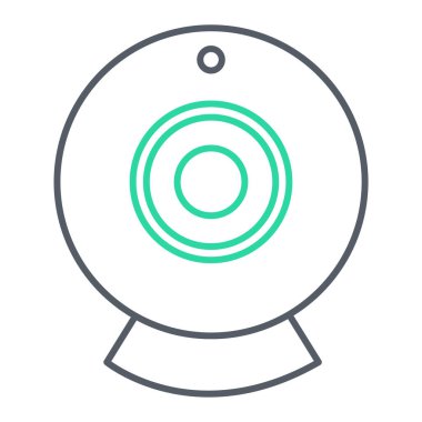 Web kamerası simgesi. Ofis sembolü vektör illüstrasyonu