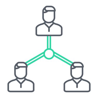 İş adamı ikon vektörü. İnce çizgi işareti. izole edilmiş sınır sembolü çizimi