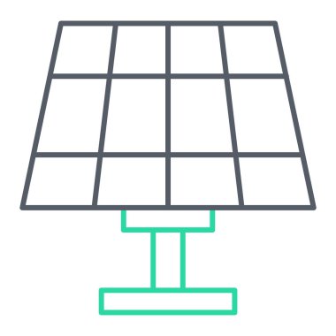 Güneş paneli ikon vektör illüstrasyonu